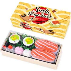Sushi Socks Gift Box Set - New in Box! Size XL